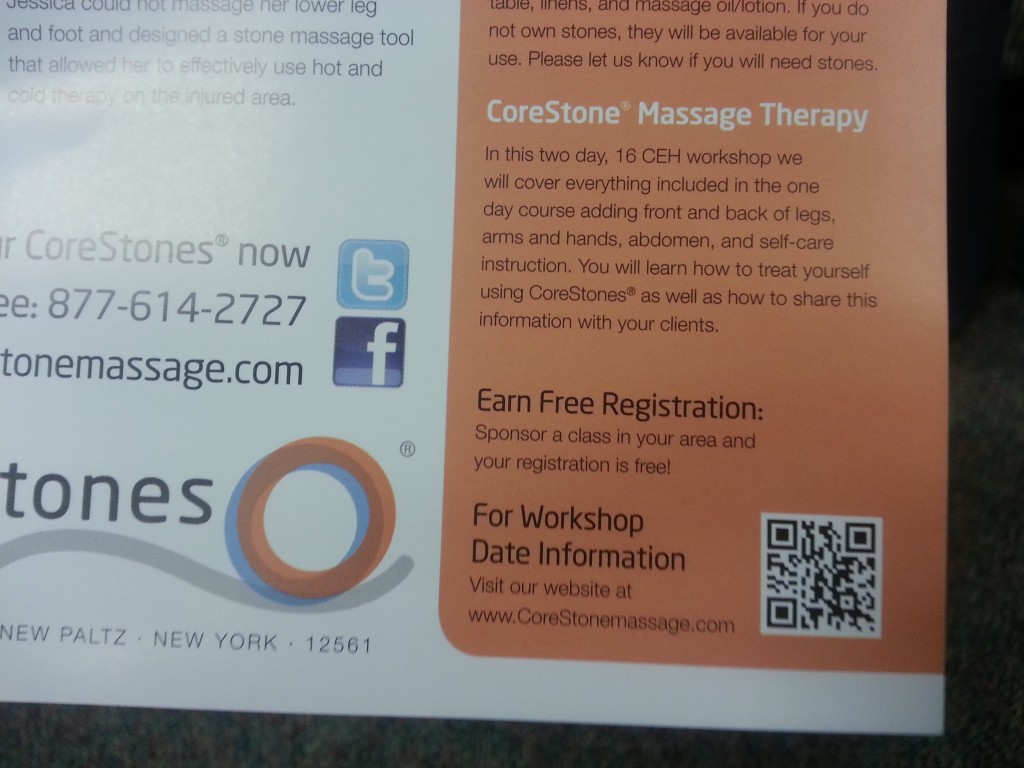 QR Code on flier QR Code on flier